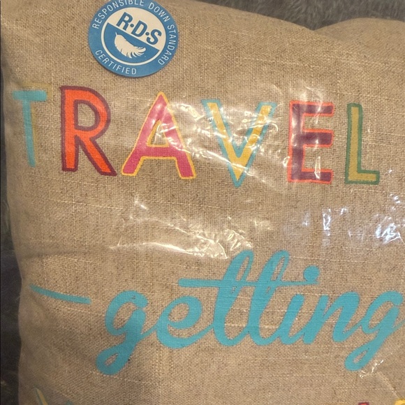 Levtex Colorful Travel Quote Throw Pillow - Picture 4 of 7